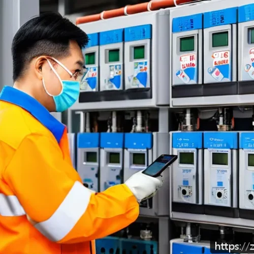 가스 자격증 보유자의 퇴사 후 재취업 사례 - A professional Chinese gas equipment maintenance engineer wearing a safety uniform and protective gl...